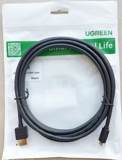 Cáp chuyển đổi Micro HDMI to HDMI dài 3m ugreen 30104